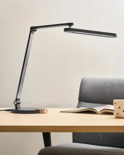 Lampa biurkowa LED CAROY Z ładowarką indukcyjną Czarny