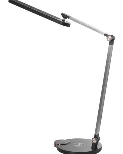 Lampa biurkowa LED CAROY Z ładowarką indukcyjną Czarny