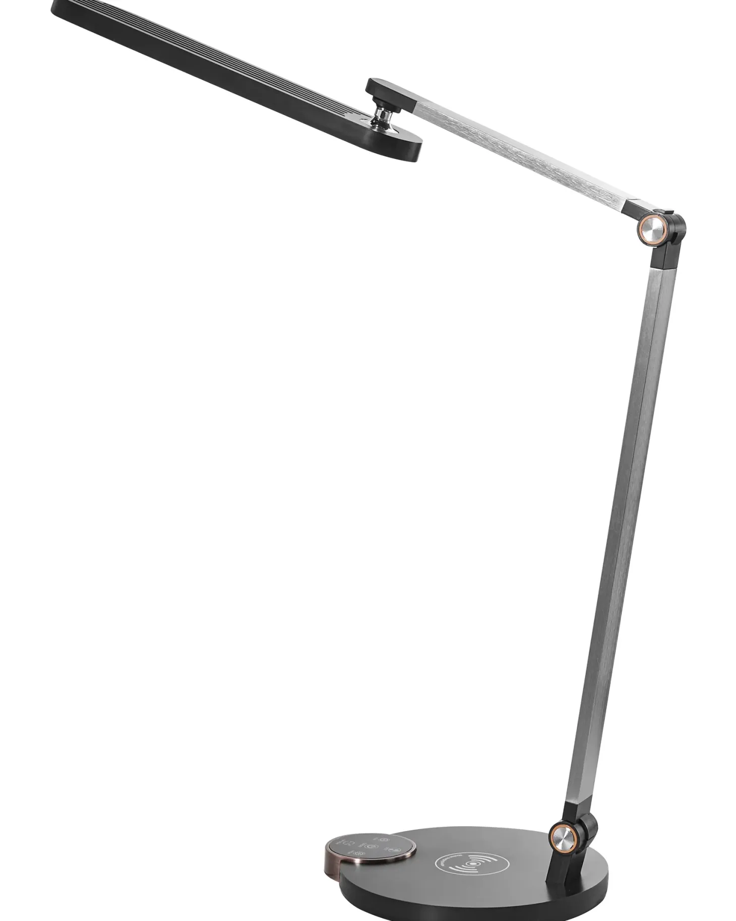 Lampa biurkowa LED CAROY Z ładowarką indukcyjną Czarny