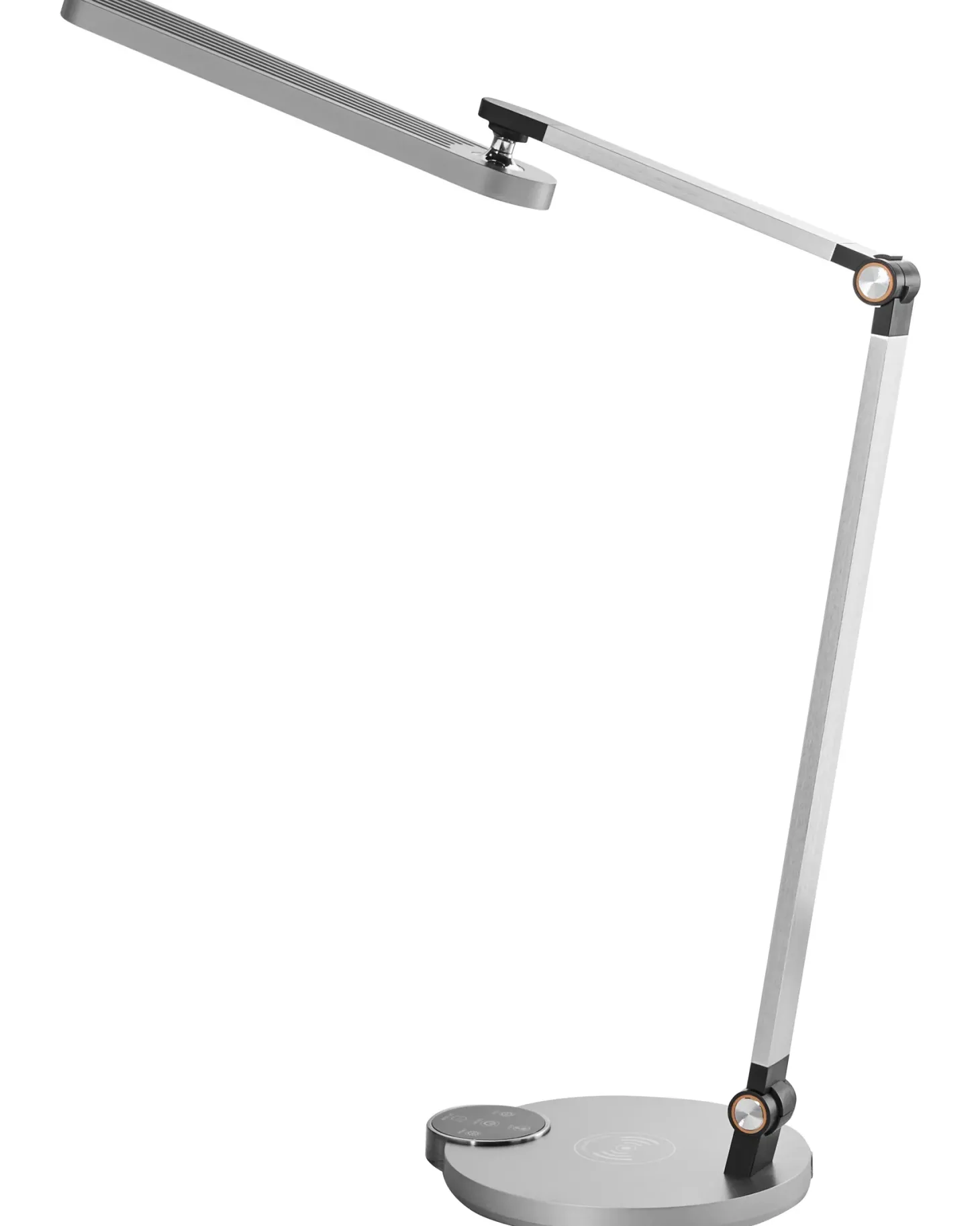 Lampa biurkowa LED CAROY Z ładowarką indukcyjną Szary