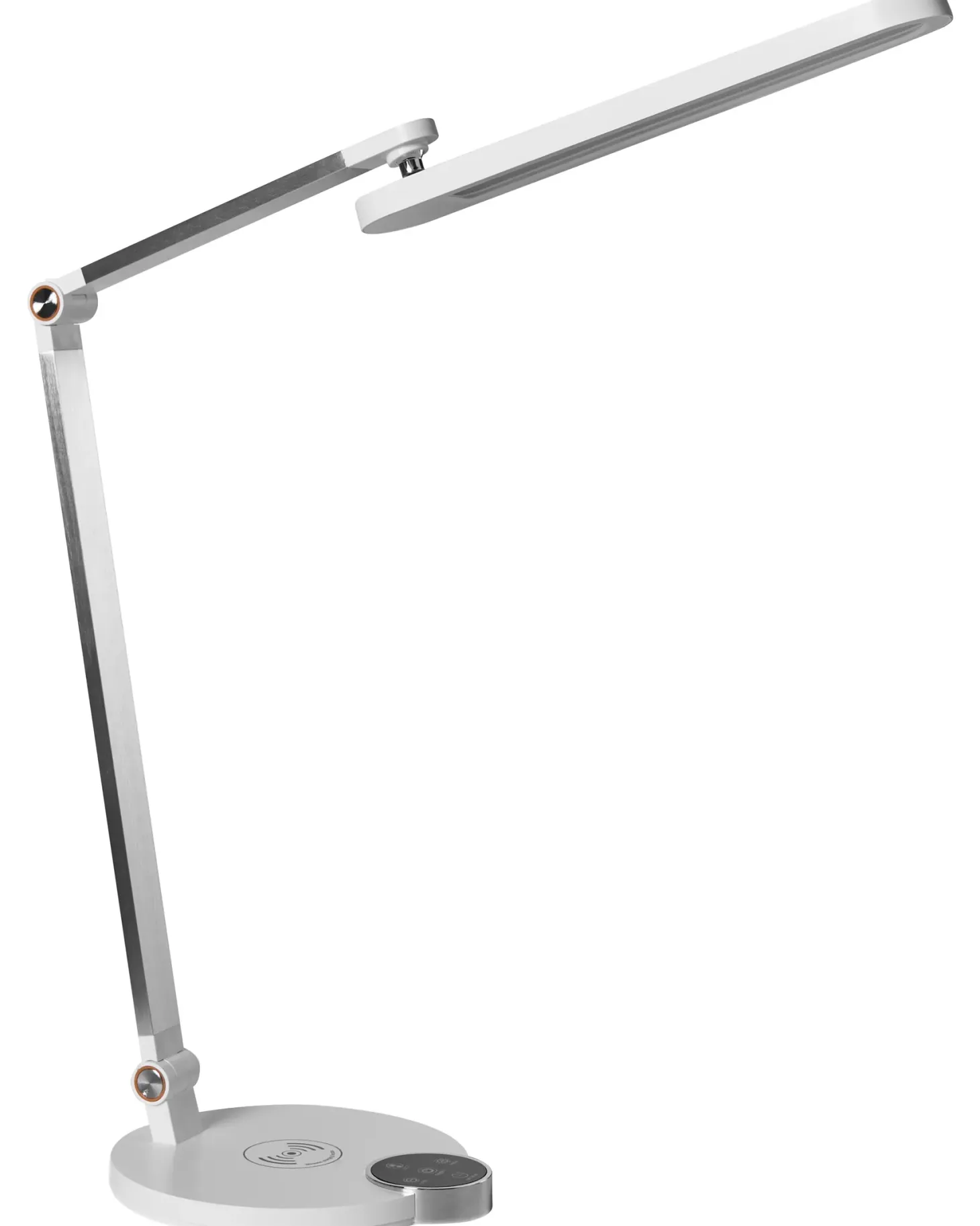 Lampa biurkowa LED CAROY Z ładowarką indukcyjną Biały