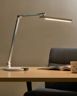 Lampa biurkowa LED CAROY Z ładowarką indukcyjną Biały