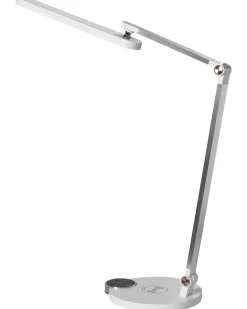 Lampa biurkowa LED CAROY Z ładowarką indukcyjną Biały
