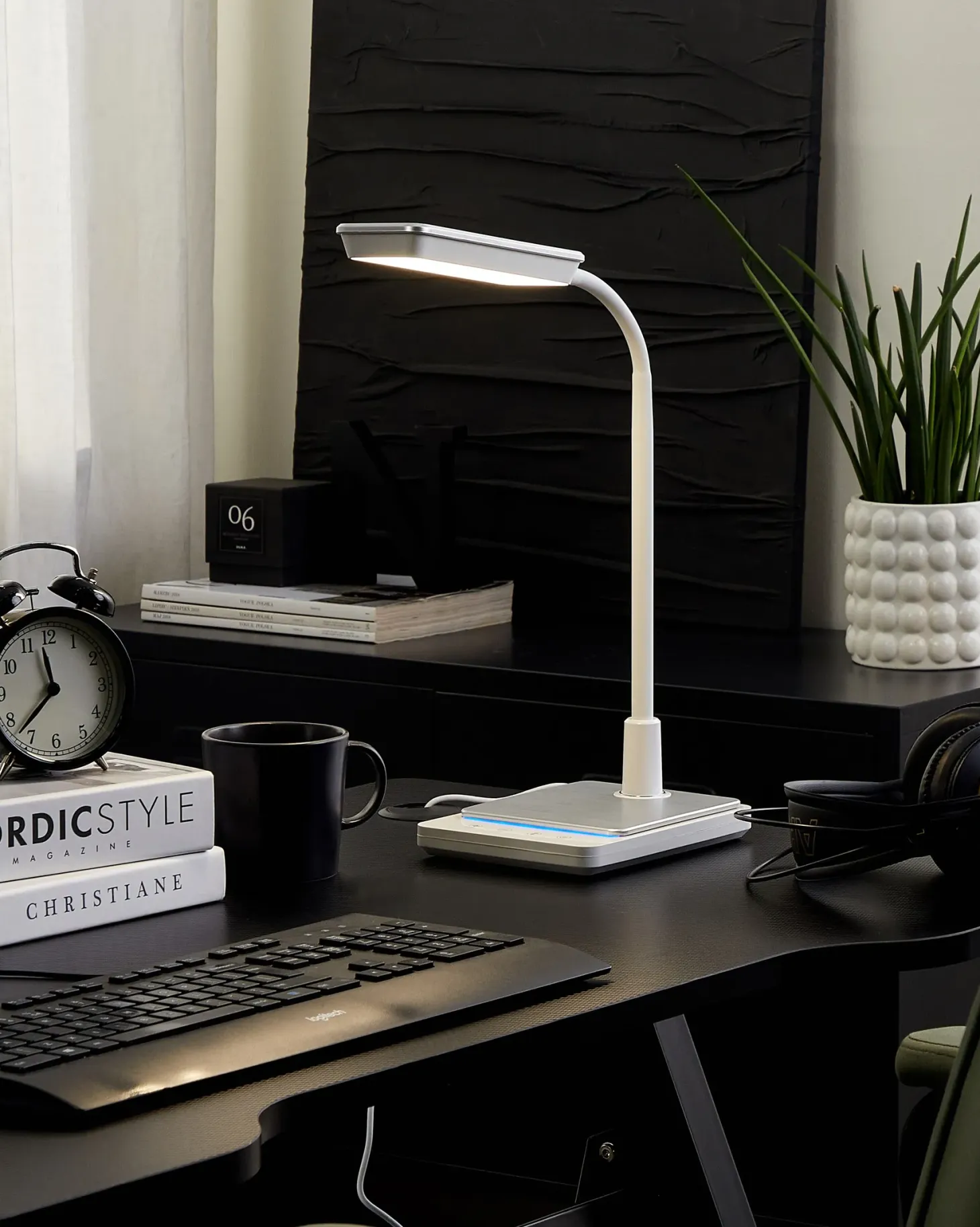 Lampa biurkowa LED CENTAURUS Ze ściemniaczem Metal Biały
