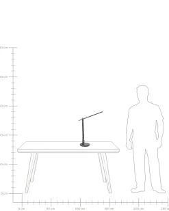 Lampa biurkowa LED CETUS Ze ściemniaczem Szary