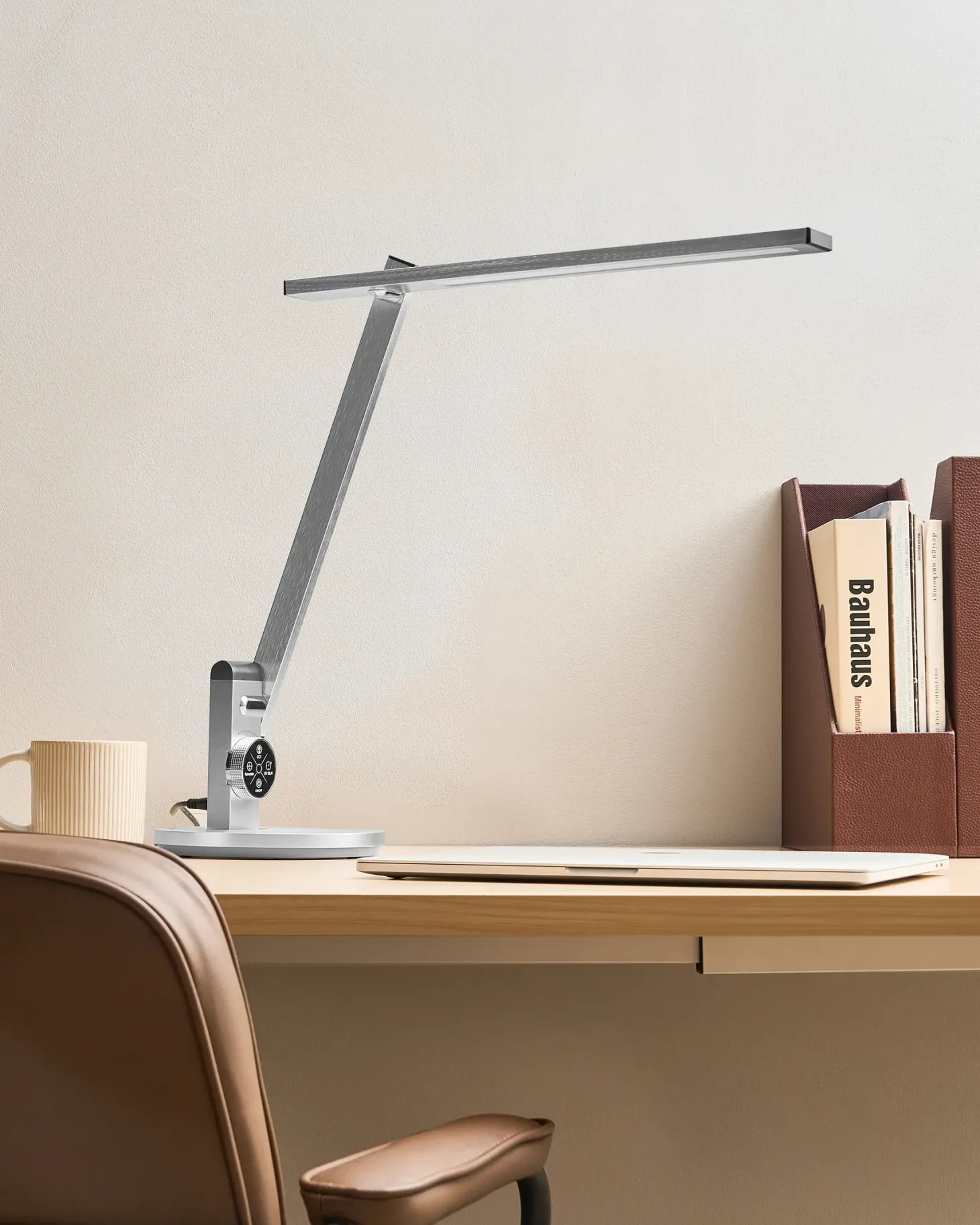 Lampa biurkowa LED CETUS Ze ściemniaczem Srebrny
