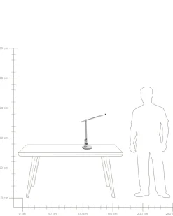 Lampa biurkowa LED CETUS Ze ściemniaczem Srebrny