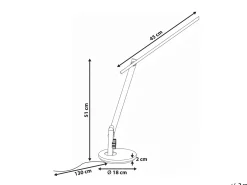 Lampa biurkowa LED CETUS Ze ściemniaczem Srebrny
