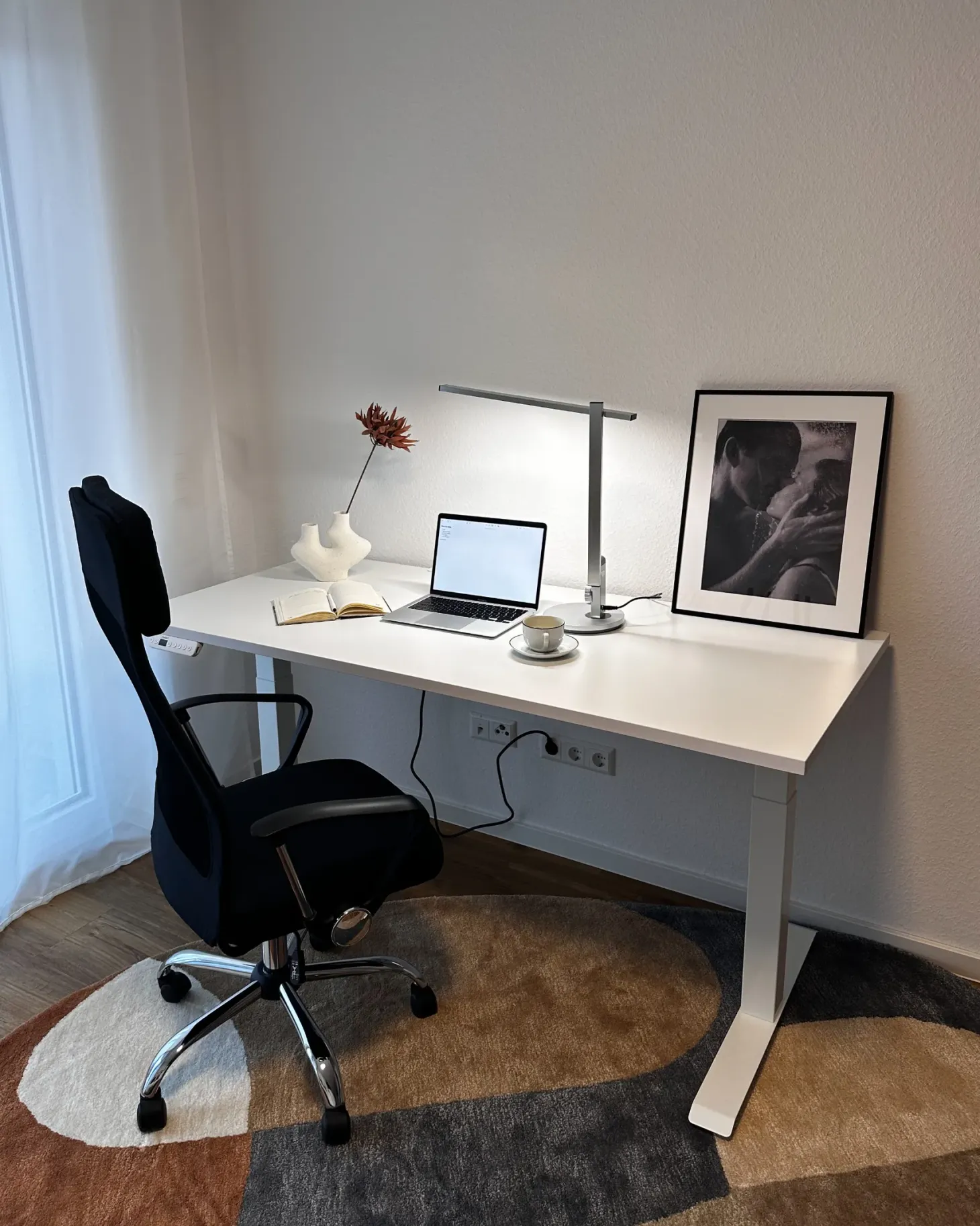 Lampa biurkowa LED CETUS Ze ściemniaczem Srebrny
