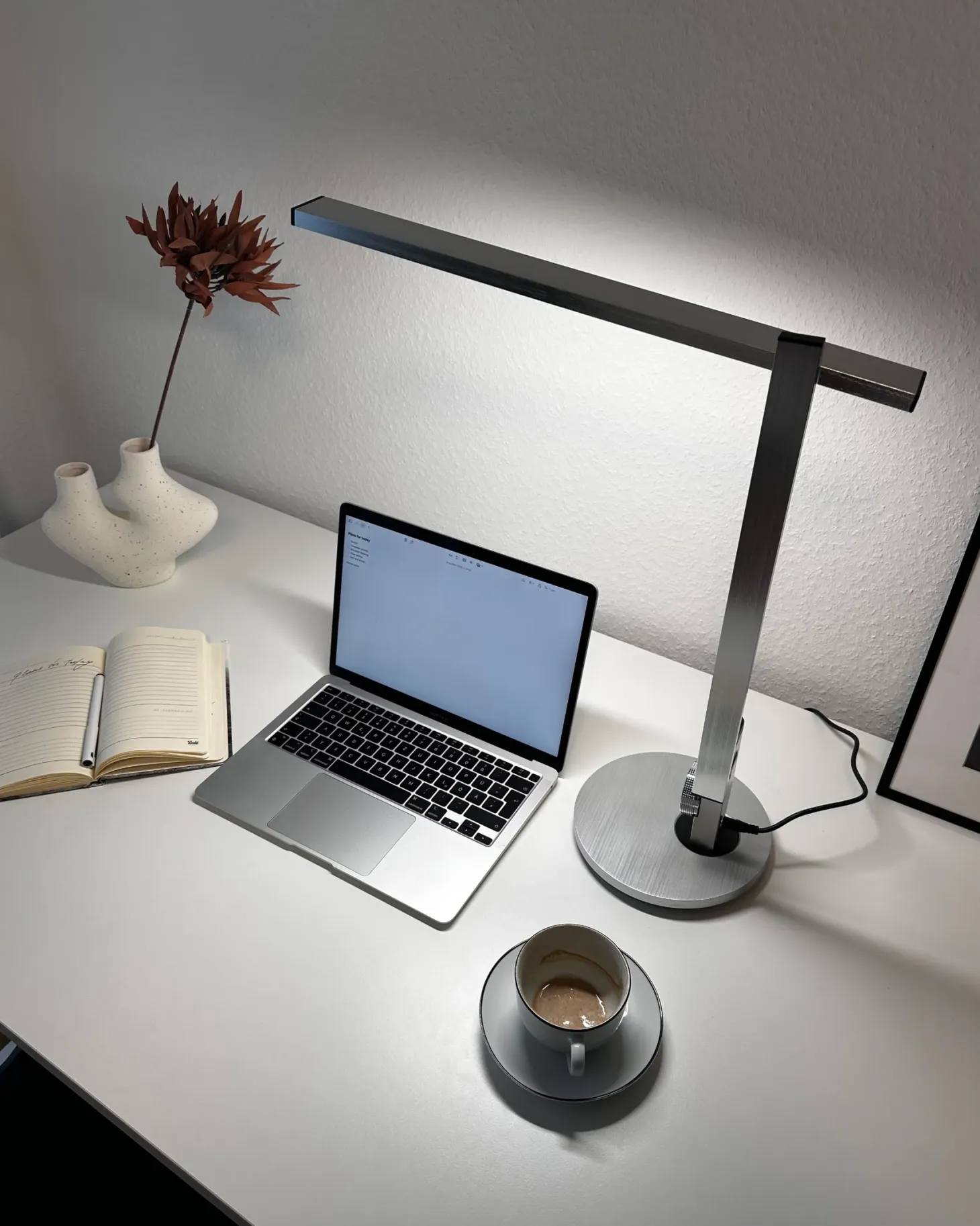 Lampa biurkowa LED CETUS Ze ściemniaczem Srebrny