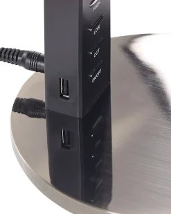 Lampa biurkowa LED CHAMAELEON Z portem USB Metal Mosiężny