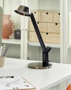 Lampa biurkowa LED CHAMAELEON Z portem USB Metal Mosiężny