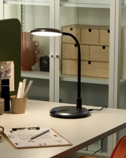 Lampa biurkowa LED COLUMBA Regulowana Metal Czarny