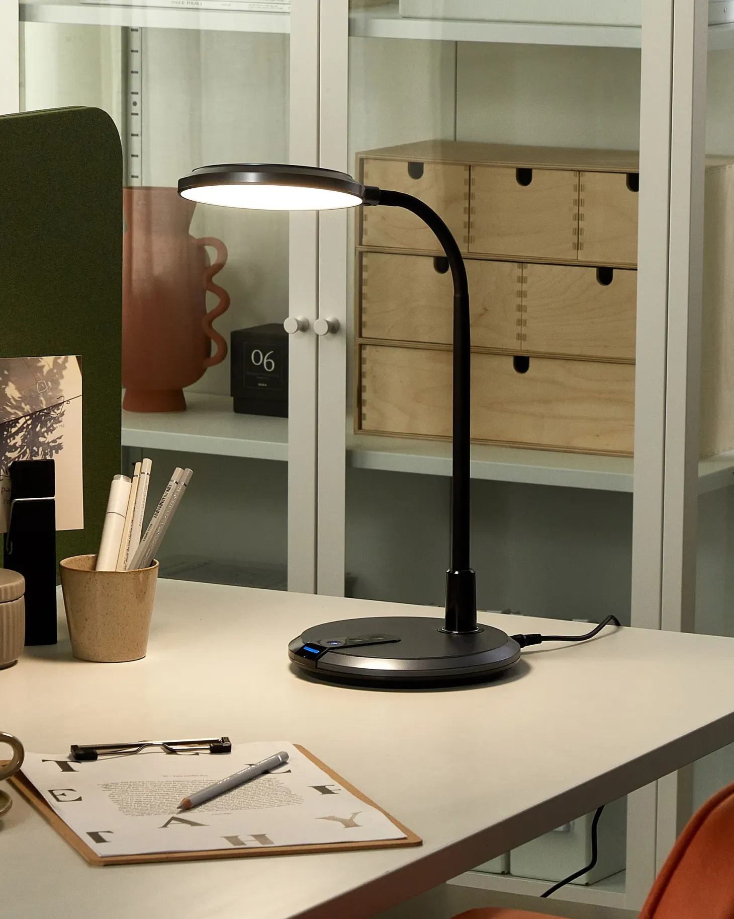 Lampa biurkowa LED COLUMBA Regulowana Metal Czarny