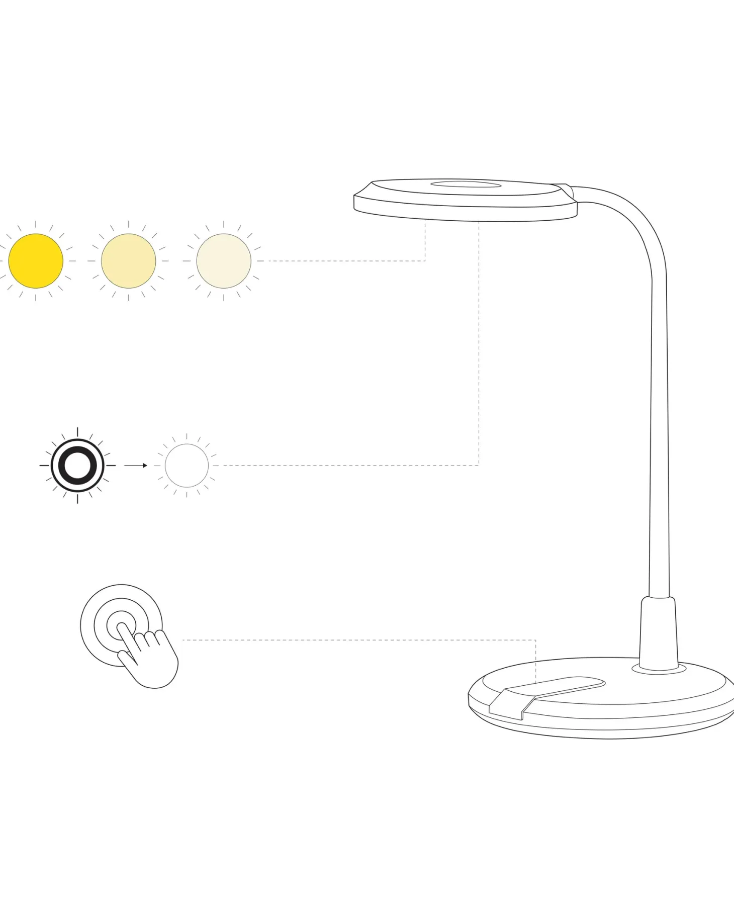 Lampa biurkowa LED COLUMBA Regulowana Metal Czarny