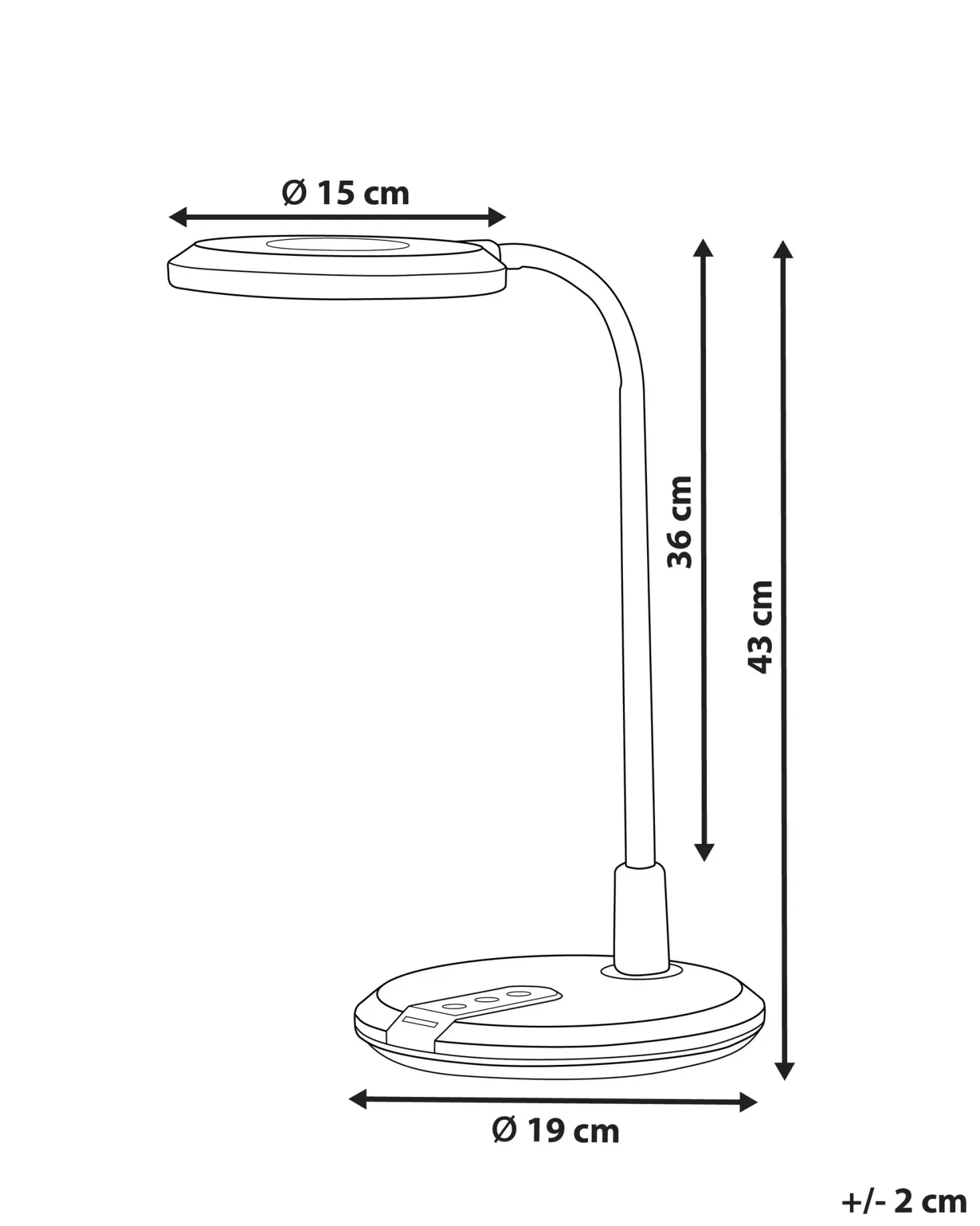 Lampa biurkowa LED COLUMBA Regulowana Metal Czarny