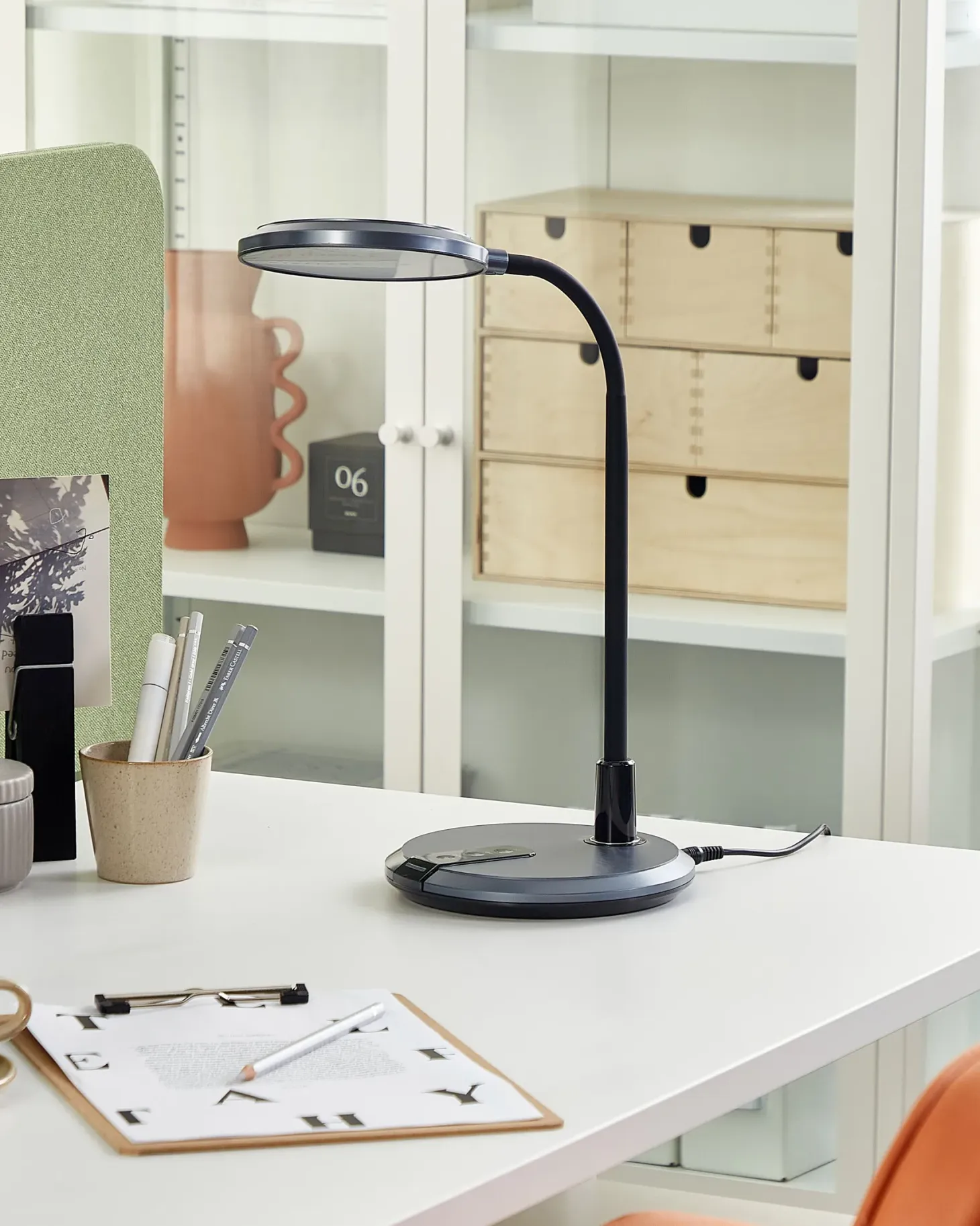 Lampa biurkowa LED COLUMBA Regulowana Metal Czarny