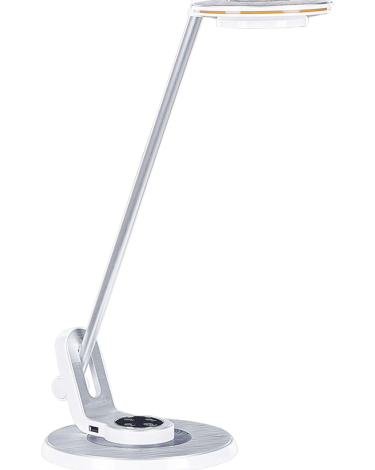 Lampa biurkowa LED CORVUS Ze ściemniaczem Metal Biały/ srebrny