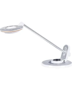 Lampa biurkowa LED CORVUS Ze ściemniaczem Metal Biały/ srebrny