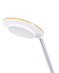 Lampa biurkowa LED CORVUS Ze ściemniaczem Metal Biały/ srebrny