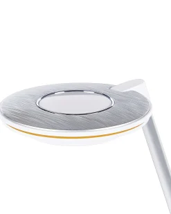 Lampa biurkowa LED CORVUS Ze ściemniaczem Metal Biały/ srebrny