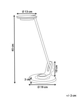 Lampa biurkowa LED CORVUS Ze ściemniaczem Metal Biały/ srebrny