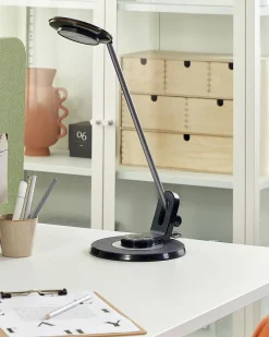 Lampa biurkowa LED CORVUS Ze ściemniaczem Metal Czarny