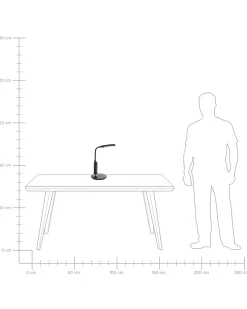 Lampa biurkowa LED CYGNUS Ze ściemniaczem Metal Czarny
