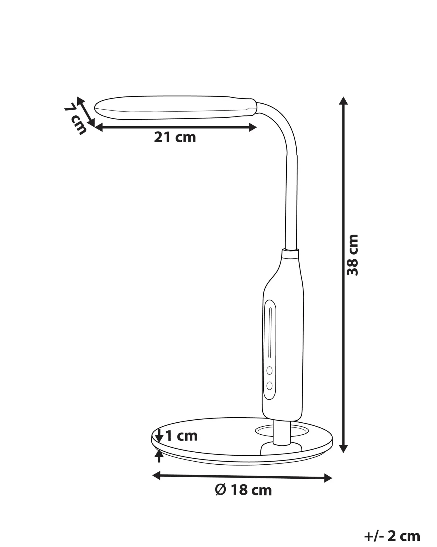 Lampa biurkowa LED CYGNUS Ze ściemniaczem Metal Czarny
