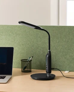 Lampa biurkowa LED CYGNUS Ze ściemniaczem Metal Czarny