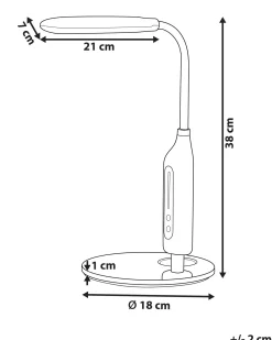 Lampa biurkowa LED CYGNUS Ze ściemniaczem Metal Biały