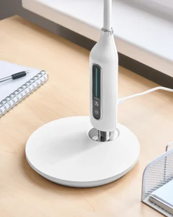 Lampa biurkowa LED CYGNUS Ze ściemniaczem Metal Biały