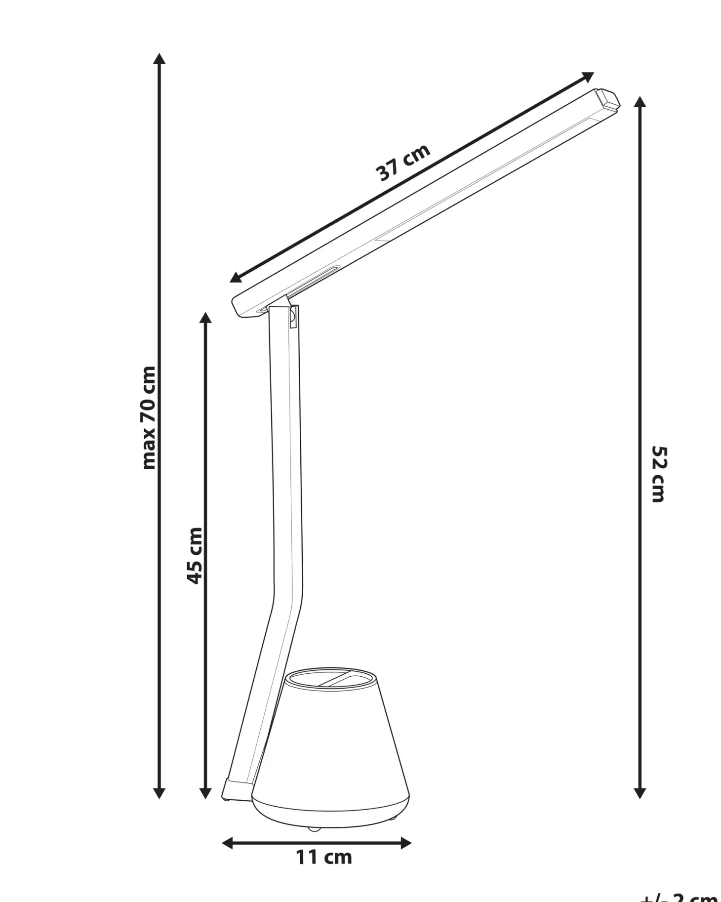 Lampa biurkowa LED DENEB Ze ściemniaczem Czarny