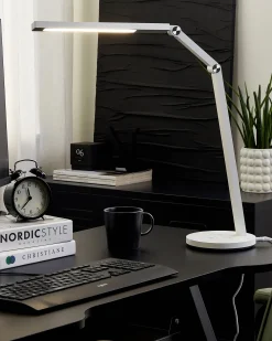 Lampa biurkowa LED DORADO Ze ściemniaczem Metal Biały