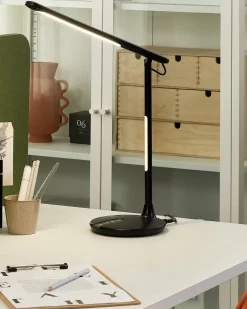 Lampa biurkowa LED DRACO Ze ściemniaczem Metal Czarny