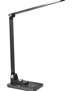 Lampa biurkowa LED ENIF Z ładowarką indukcyjną Czarny