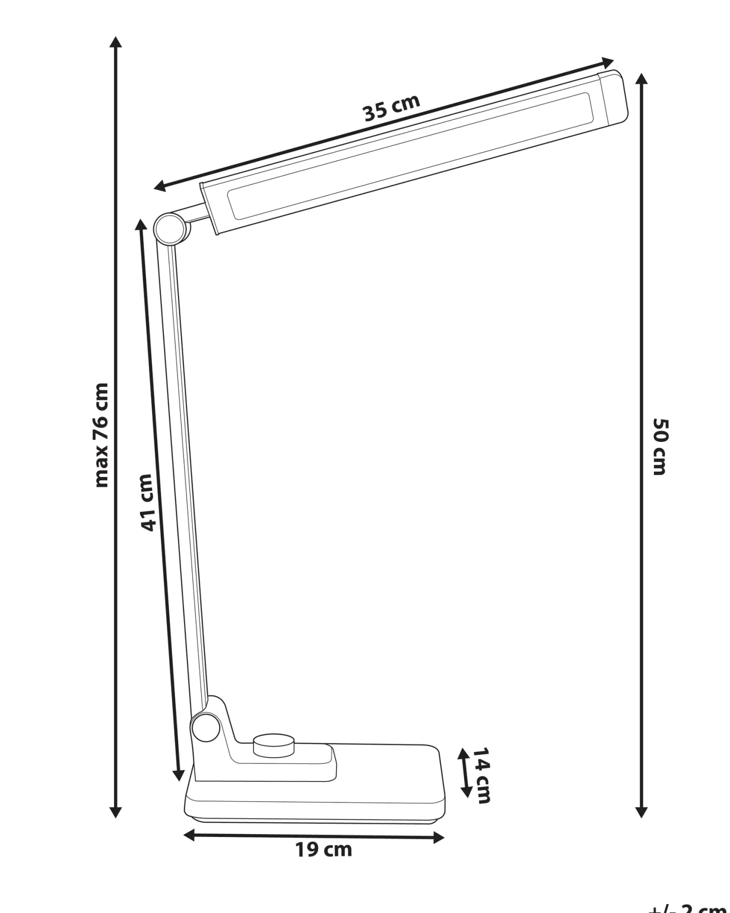 Lampa biurkowa LED ENIF Z ładowarką indukcyjną Srebrny