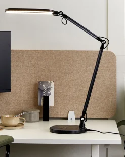 Lampa biurkowa LED GRUS Ze ściemniaczem Metal Czarny
