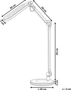 Lampa biurkowa LED GRUS Ze ściemniaczem Metal Srebrny