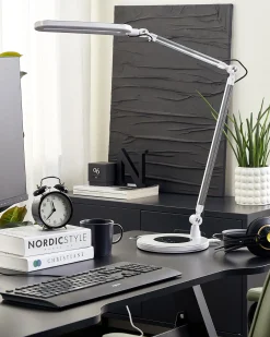 Lampa biurkowa LED GRUS Ze ściemniaczem Metal Srebrny