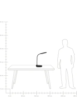 Lampa biurkowa LED HYDRA Ze ściemniaczem Czarny