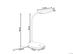 Lampa biurkowa LED HYDRA Ze ściemniaczem Czarny