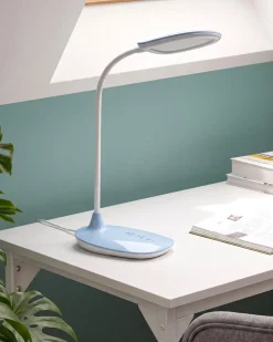 Lampa biurkowa LED HYDRA Ze ściemniaczem Błękitny