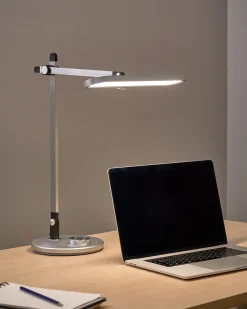 Lampa biurkowa LED HYDRUS Ze ściemniaczem Srebrny