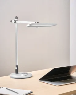Lampa biurkowa LED HYDRUS Ze ściemniaczem Srebrny