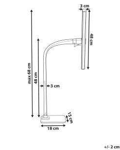 Lampa biurkowa LED KOURIS Z czujnikiem ruchu Metal Czarny