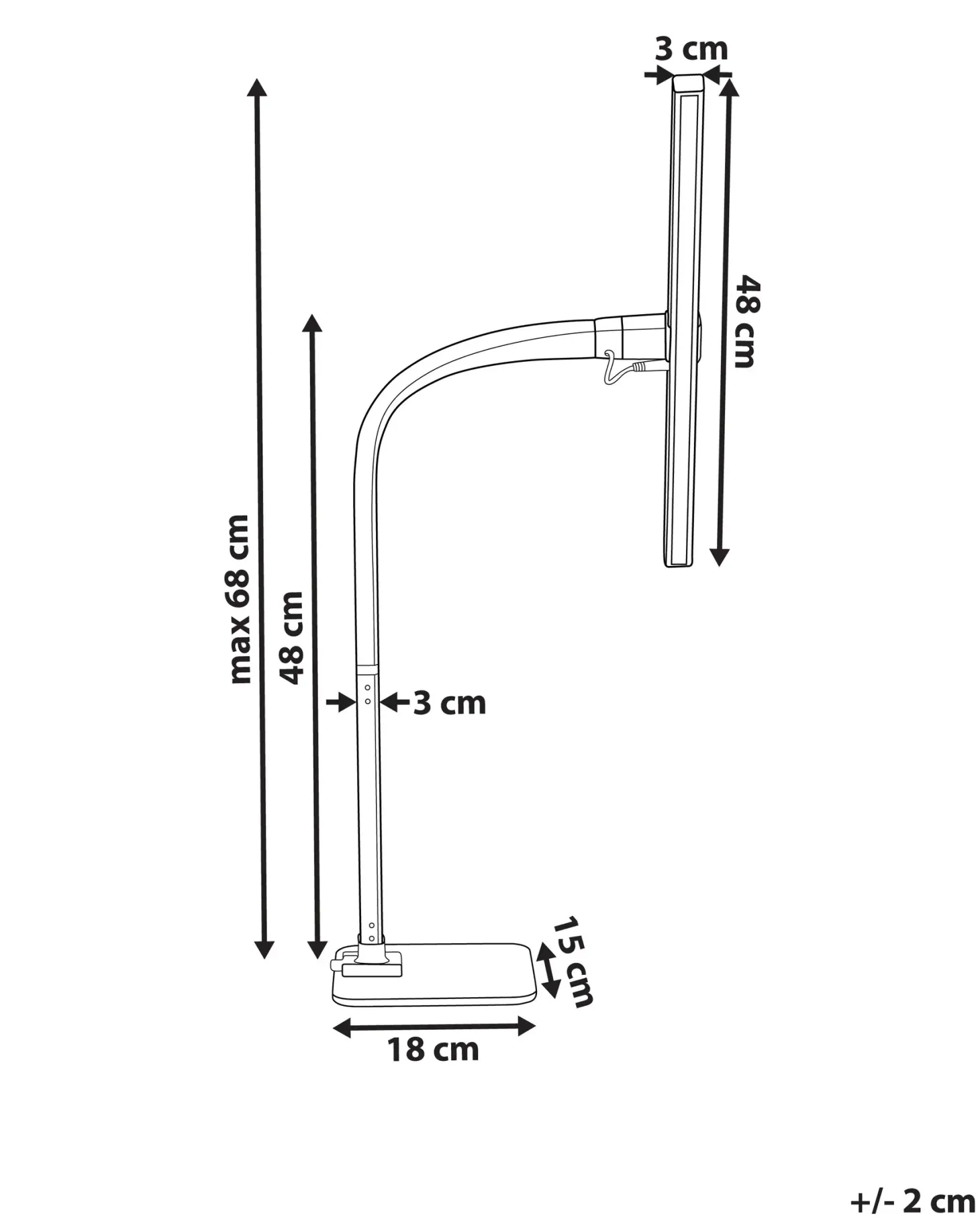 Lampa biurkowa LED KOURIS Z czujnikiem ruchu Metal Czarny
