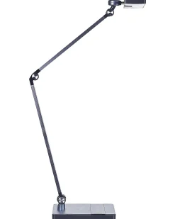 Lampa biurkowa LED LACERTA Z ładowarką indukcyjną Metal Czarny