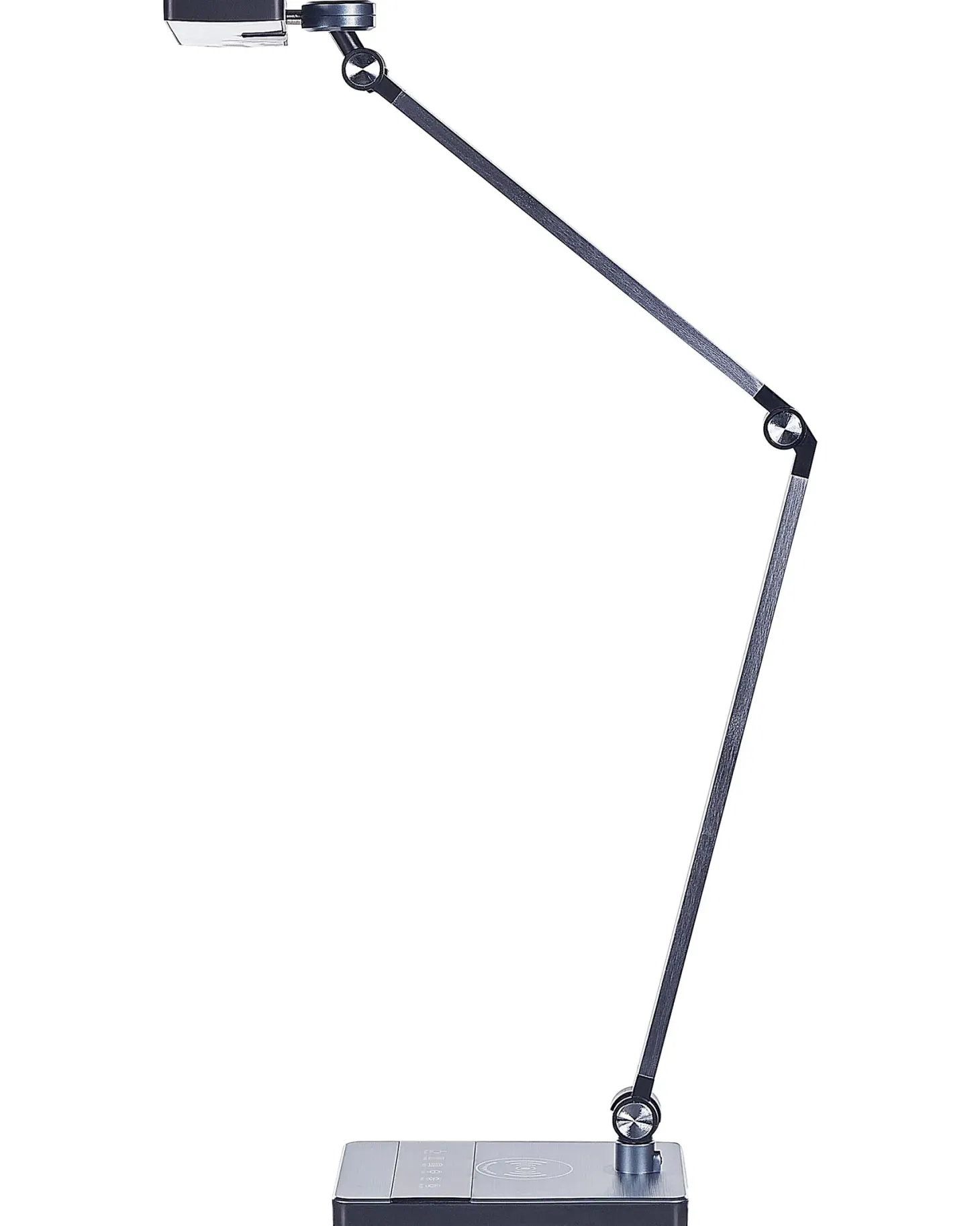 Lampa biurkowa LED LACERTA Z ładowarką indukcyjną Metal Czarny