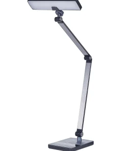 Lampa biurkowa LED LACERTA Z ładowarką indukcyjną Metal Czarny